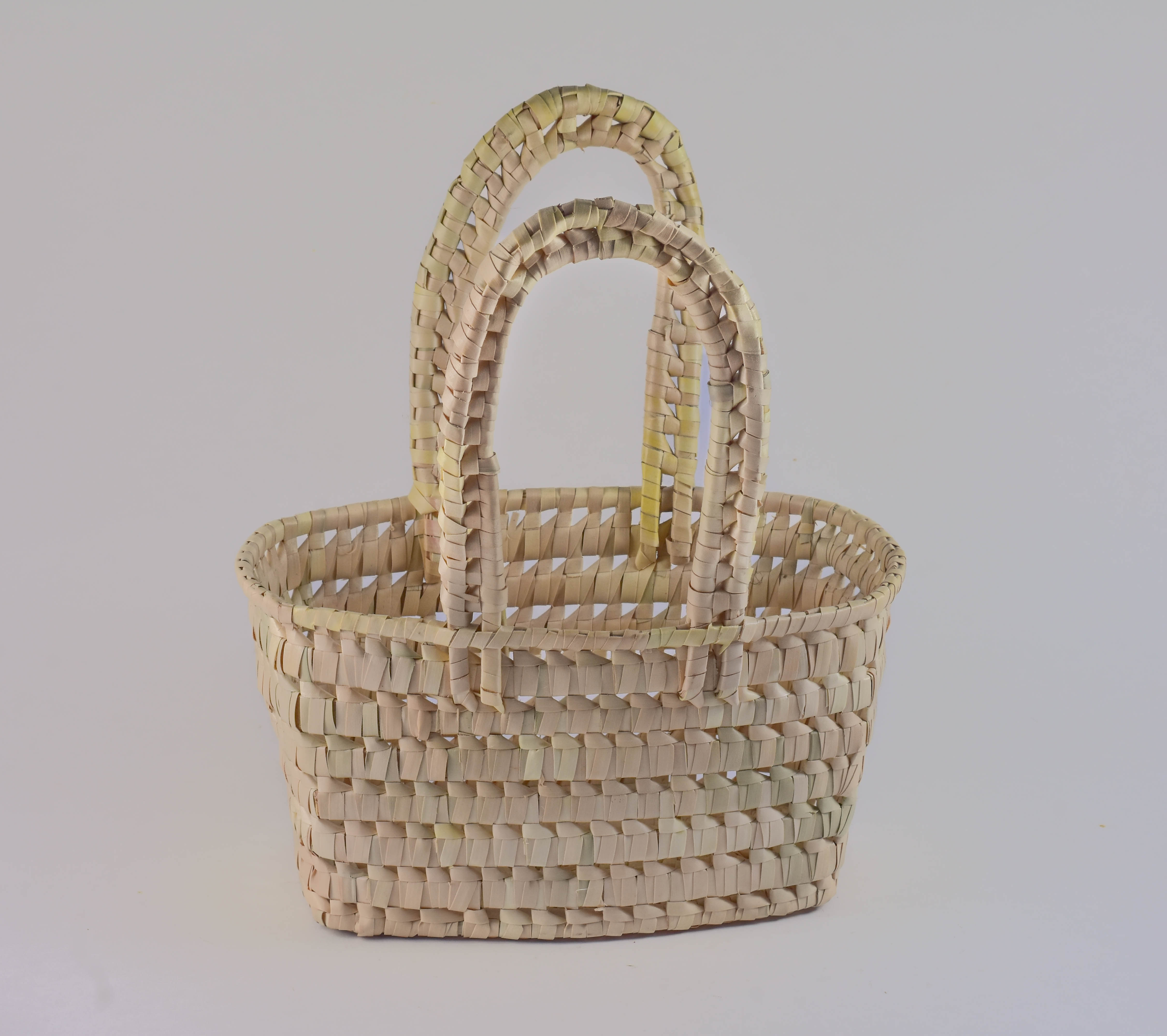 Bag with hexagonal motif cotton blend